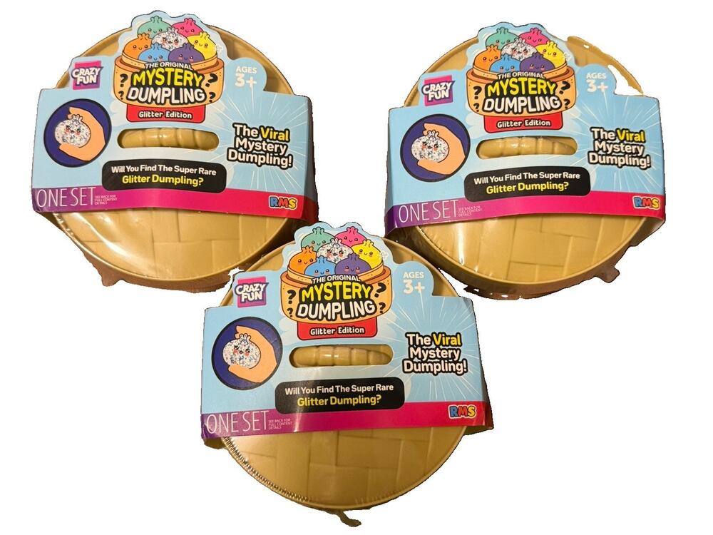 🔥Crazy Fun The Original Mystery Dumpling Glitter Edition 3 Pk Viral BNWT🔥